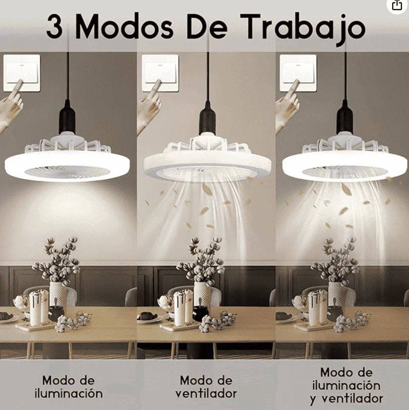 💡🌬️ FOCO LED 3 EN 1 CON VENTILADOR 360° - 50 WATTS ❄️✨ ¡OFERTÓN IMPERDIBLE! - Mi tienda