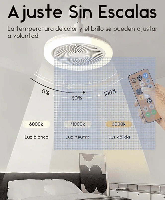 💡🌬️ FOCO LED 3 EN 1 CON VENTILADOR 360° - 50 WATTS ❄️✨ ¡OFERTÓN IMPERDIBLE! - Mi tienda