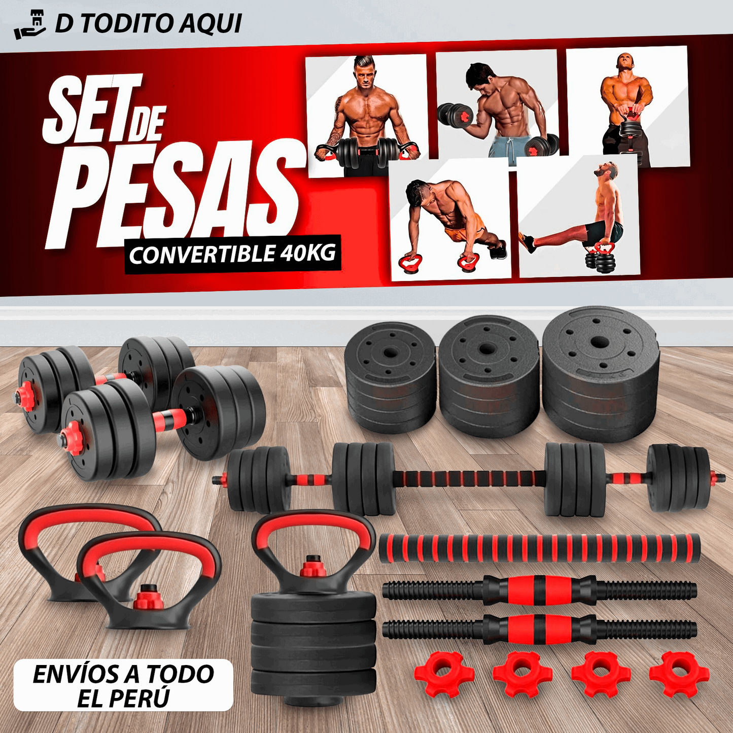 ⚡Set de Pesas Convertibles⚡ - Mi tienda